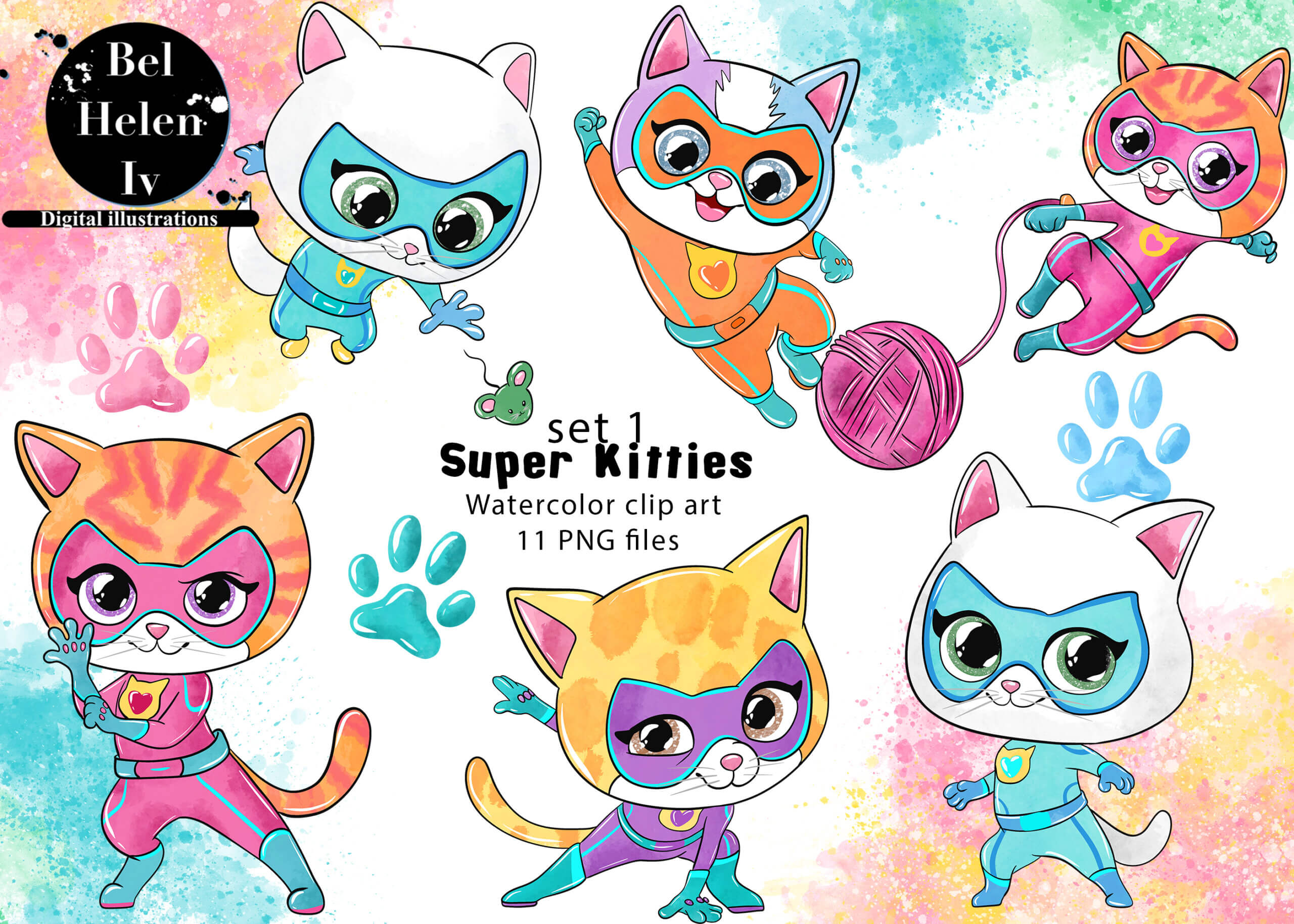 Super Kitties set 1