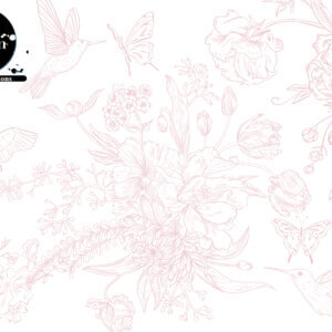contour flowers  pink